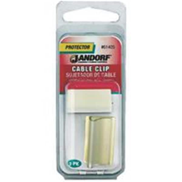 Jandorf Cable Clip, PVC, 1 in Bundle Dia., Gray, 1 in L - 3394616