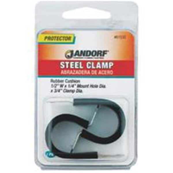 Jandorf Cable Clamp, Steel, 3/4 in Bundle Dia., Black - 3395910
