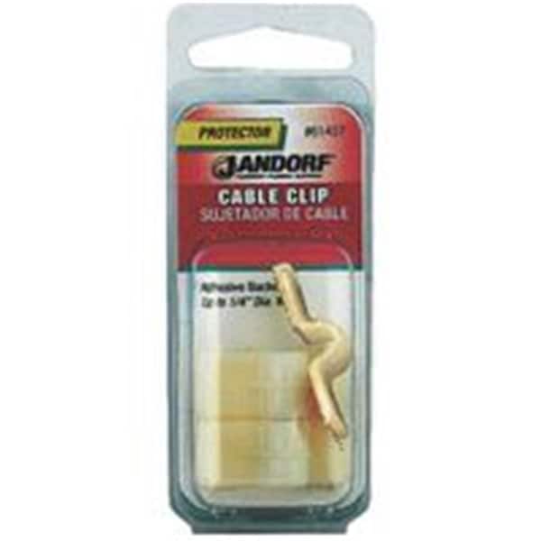 Jandorf Cable Clip, Nylon, 1/4 in Bundle Dia., Natural, 1.38 in L - 3394632