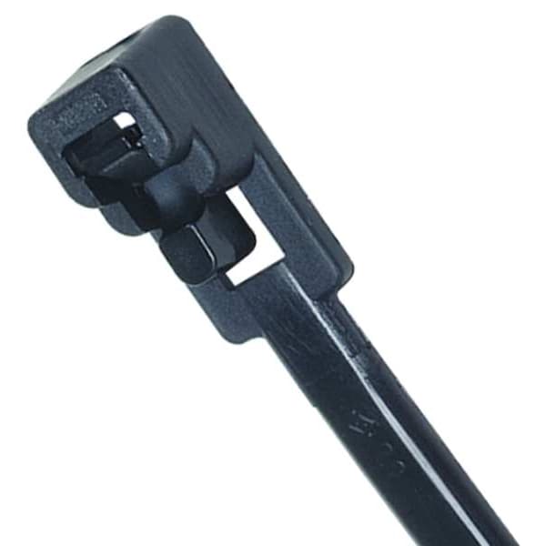 Power First Cable Tie, 8 in L, 1-7/8 in Max Bundle Dia., Black, Nylon 6/6, 50 lb Strength, 500 PK - 36J199