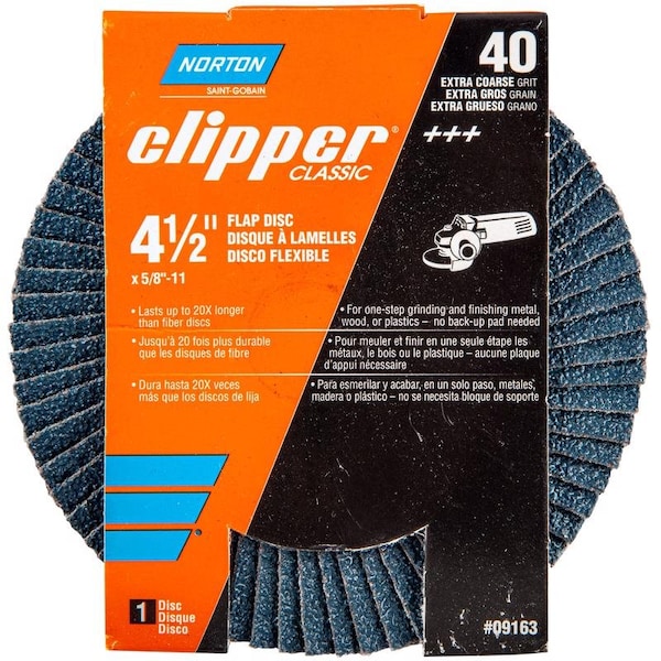 Norton Door Controls Norton Clipper 4-1/2 in. D X 5/8-11 in. Zirconia Alumina/X-Wt Cotton Flap Disc 40 Grit 1 pk - 70184609163

Norton Door Controls Norton Clipper 4-1/2 in. D X 5/8-11 in. disco de aletas de algodón X-Wt de alúmina de circonia 40 granos 1 paquete - 70184609163