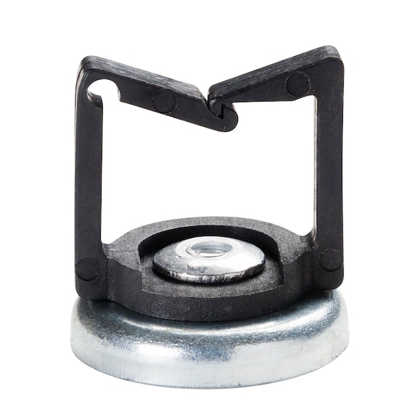 Winnie Industries 3/4 in. Magnetic Cable Holder, 16 lb Magnet, Locking Gate, Black, 100PK - WMCH075BK