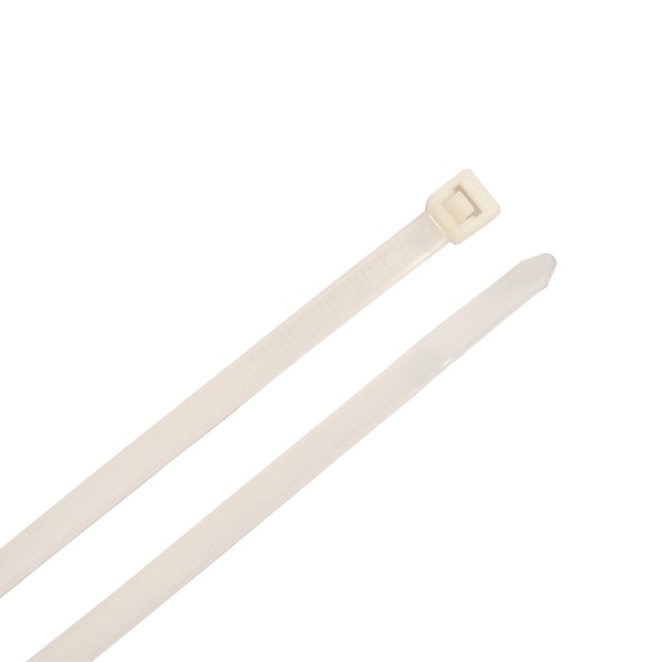 Forney Cable Tie, 8 in L, 2 in Max Bundle Dia., Natural, Nylon 6/6, 50 lb Strength, 25 PK - 62013