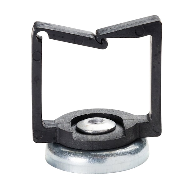 Winnie Industries 1in. Magnetic Cable Holder, 26 lb Magnet, Locking Gate, Black, 100PK - WMCH100BK