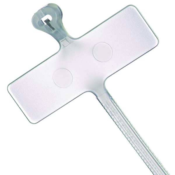 Ty-Rap Cable Tie, 4 in L, 5/8 in Max Bundle Dia., Natural, Nylon 6/6, 18 lb Strength, 500 PK - TY51M