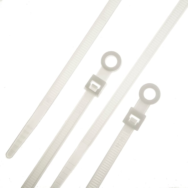 Us Cable Ties Cable Tie, 8 in L, 2 in Max Bundle Dia., Natural, Nylon 6/6, 50 lb Strength, 100 PK - SMH8N100