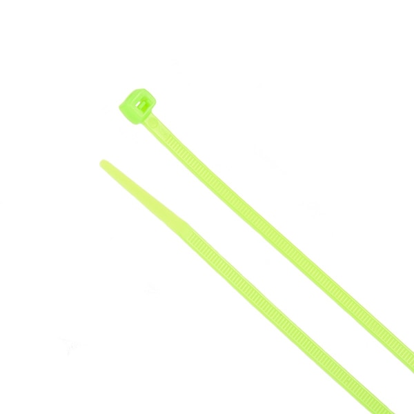 South Main Hardware Cable Tie, 11 in L, Fluorescent Green, Nylon, 75 lb Strength, 100 PK - 220176