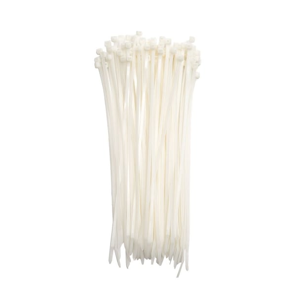 South Main Hardware Cable Tie, 12 in L, Natural, 50 lb Strength, 100 PK - 222027