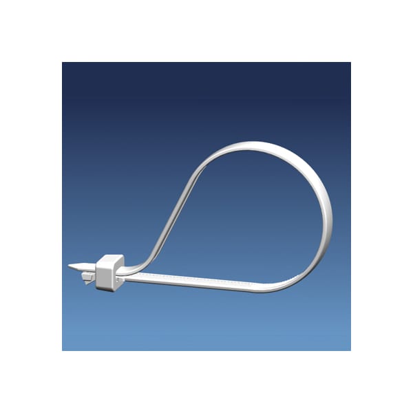 Panduit Cable Tie, 5-1/2 in L, 1-1/4 in Max Bundle Dia., Natural, Nylon 6/6, 40 lb Strength, 100 PK - SST1.5I-C