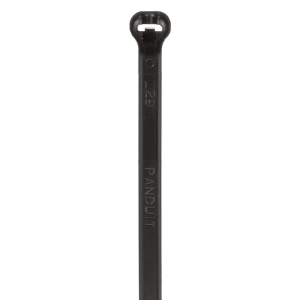 Panduit Cable Tie, 8 in L, 2 in Max Bundle Dia., Black, Nylon 6/6, 40 lb Strength, 1000 PK - BT2I-M300
