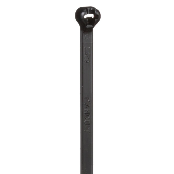 Panduit Cable Tie, 8 in L, 2 in Max Bundle Dia., Black, Nylon 6/6, 40 lb Strength, 1000 PK - BT2I-M300