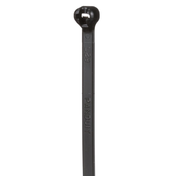 Panduit Cable Tie, 8 in L, 2 in Max Bundle Dia., Black, Nylon 6/6, 40 lb Strength, 1000 PK - BT2I-M300