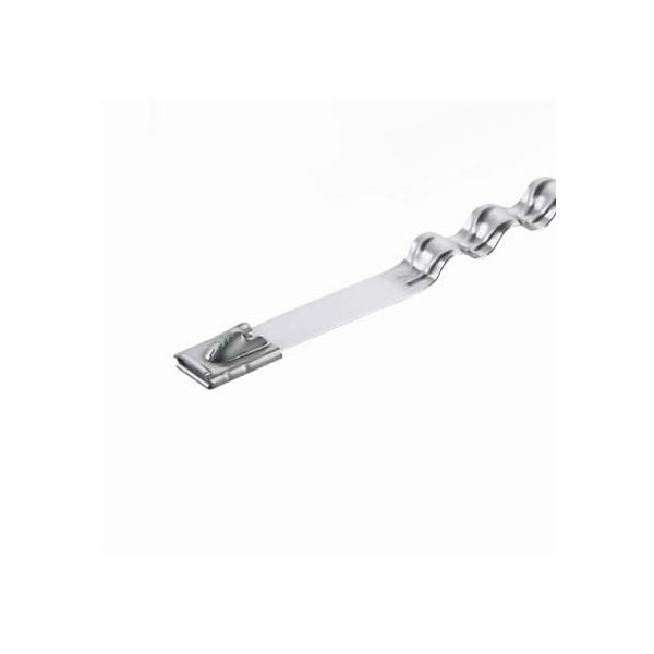 Panduit Cable Tie, 27 in L, 8 in Max Bundle Dia., Silver, 316 Stainless Steel, 450 lb Strength, 50 PK - MLT8WH-LP316