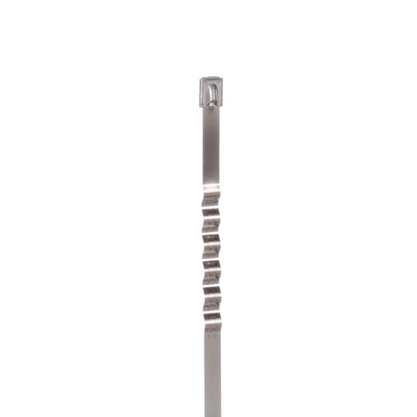 Panduit Cable Tie, 20-1/2 in L, 6 in Max Bundle Dia., Silver, 304 Stainless Steel, 250 lb Strength, 50 PK - MLT6WLH-LP