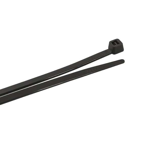 Forney Cable Tie, 20 in L, 5.90 in Max Bundle Dia., Black, Nylon 6/6, 50 lb Strength, 100 PK - 62054