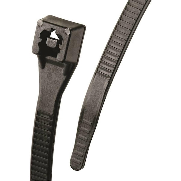 Acoustic Cable Tie, 11 in L, 3 in Max Bundle Dia., Black, Nylon 6/6, 50 lb Strength - AC3687149