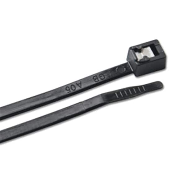 Safety First Cable Tie, 11 in L, Black, Nylon 6/6, 50 lb Strength - SA3456046