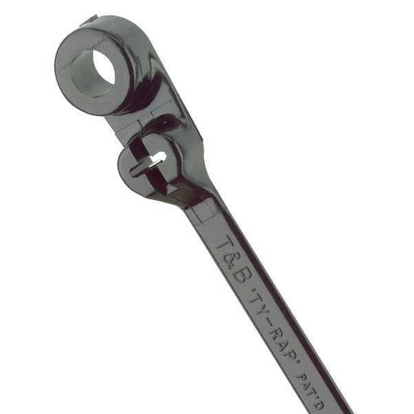 Ty-Rap Cable Tie, 8 in L, 1-3/4 in Max Bundle Dia., Black, Nylon 6/6, 50 lb Strength, 100 PK - TY535MX