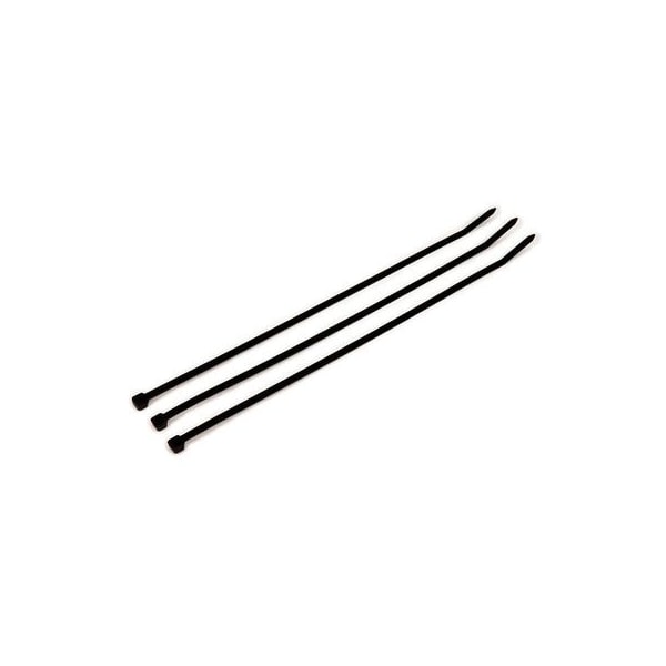 3M Cable Tie, 11 in L, 3 in Max Bundle Dia., Black, Nylon, 50 lb Strength, 100 PK - 7000058850