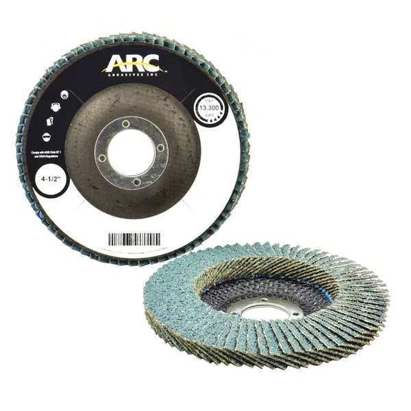 Disco de láminas de borde duro SZA de Arc Abrasives, 4-1/2" x 7/8", 40 granos - 10824AF