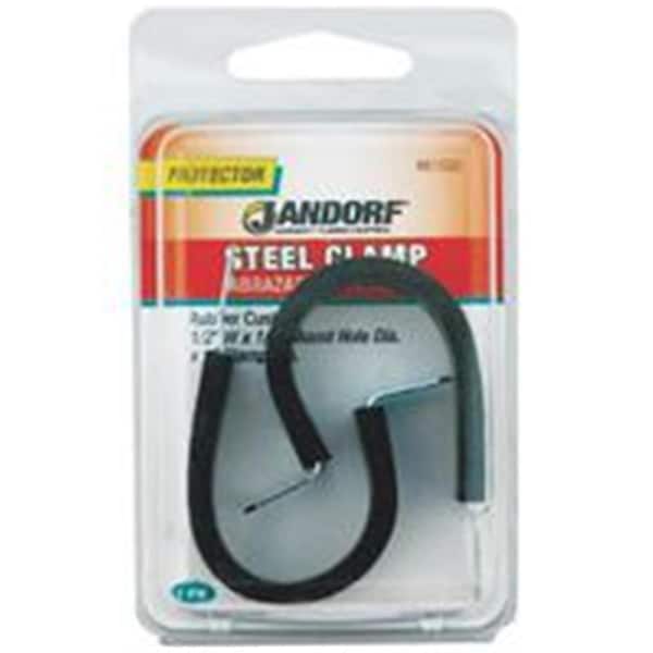 Jandorf Cable Clamp, Steel, 1 in Bundle Dia., Black - 3395878