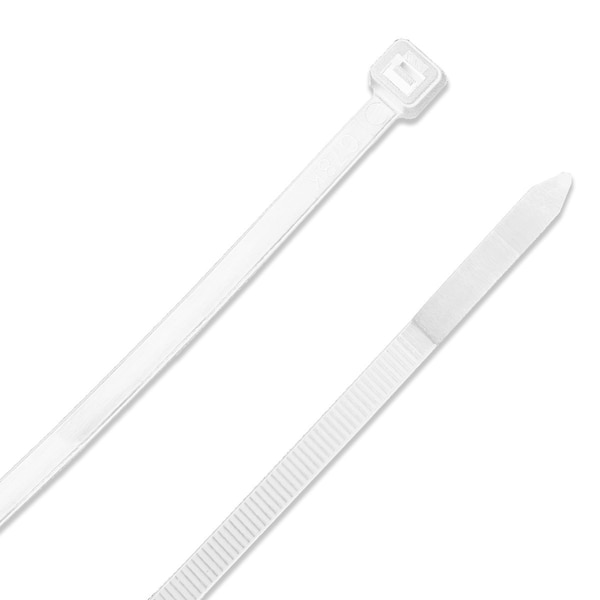 Boltsandnuts.Com Cable Tie, 6 in L, White, Nylon, 40 lb Strength, 100 PK - ZIPTIE/5.7IN40LB/NYLON/WHITE-100