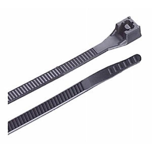 Gardner Bender Cable Tie, 11 in L, Black, Nylon 6/6, 50 lb Strength - 7110877