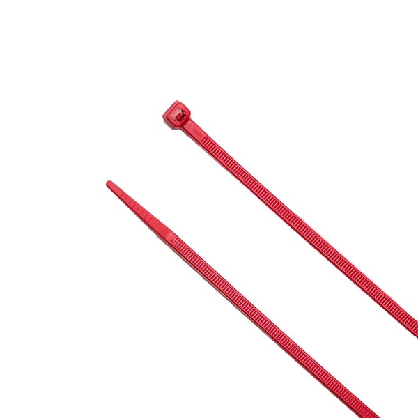 South Main Hardware Cable Tie, 11 in L, Red, Nylon, 75 lb Strength, 100 PK - 220170