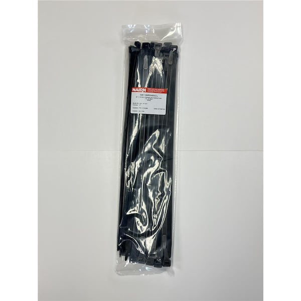 Nairn 20 In. 250 Lb Impact Resistant Heat Stabilized Cable Tie - Uv Black - 50/Pkg - T255R0HIRX2-L