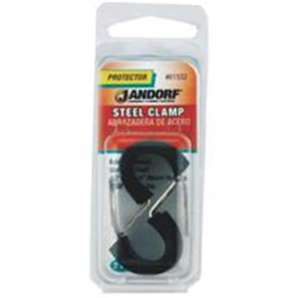 Jandorf Cable Clamp, Stainless Steel, 3/8 in Bundle Dia., Black - 3395936
