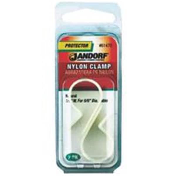 Jandorf Cable Clamp, Nylon, 5/8 in Bundle Dia., Natural - 3395282