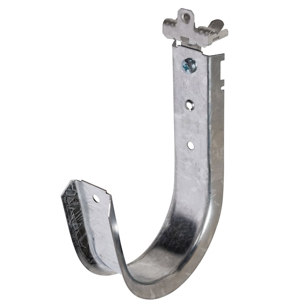 Winnie Industries 4in. J Hook with Angle Clip & Hammer on Flange 1/8in. to 1/4in., 25PK - WJH64ACM24