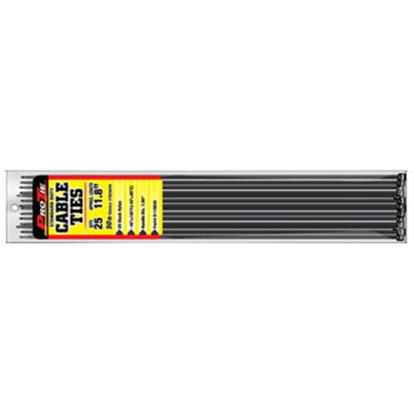 Favor Cable Tie, 8 in L, Black, Nylon 6/6, 50 lb Strength, 100 PK - FA3348210