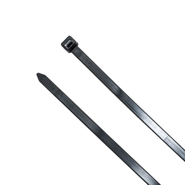 South Main Hardware Cable Tie, 8 in L, Black, Nylon, 120 lb Strength, 100 PK - 222264