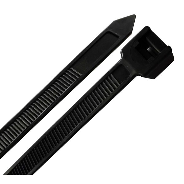 Soundwave Cable Tie, 36 in L, Black, PA 6.6, 175 lb Strength, 10 PK - SO1739199