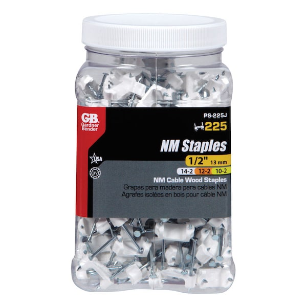 Gb Gardner Bender 1/2 in. W Plastic Insulated Cable Staple 1 pk - PS-225J