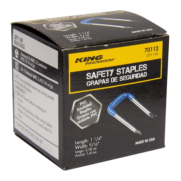 King Innovation King Innovation 9/16 in. W Steel Insulated Staple 100 pk - 70112
