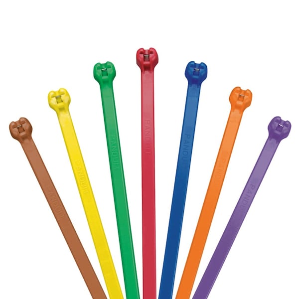 Panduit Cable Tie, 15-1/2 in L, 4 in Max Bundle Dia., Blue, Nylon 6/6, 50 lb Strength, 1000 PK - BT4S-M6