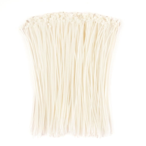 South Main Hardware Cable Tie, 14 in L, Natural, Nylon, 40 lb Strength, 500 PK - 200110