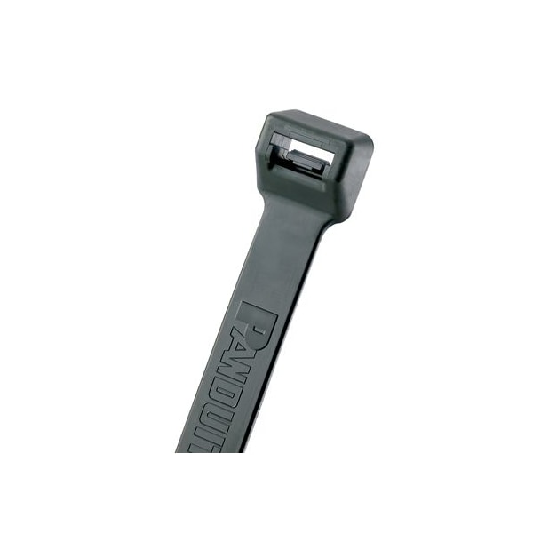 Panduit Cable Tie, 20 in L, 5 in Max Bundle Dia., Black, Nylon 6/6, 250 lb Strength, 100 PK - PLT5EH-NB-C0