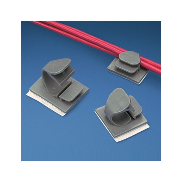 Panduit Ltching Wire Clip, Adh, .50"Bdle, Gry, PK200 - LWC50-A-T14