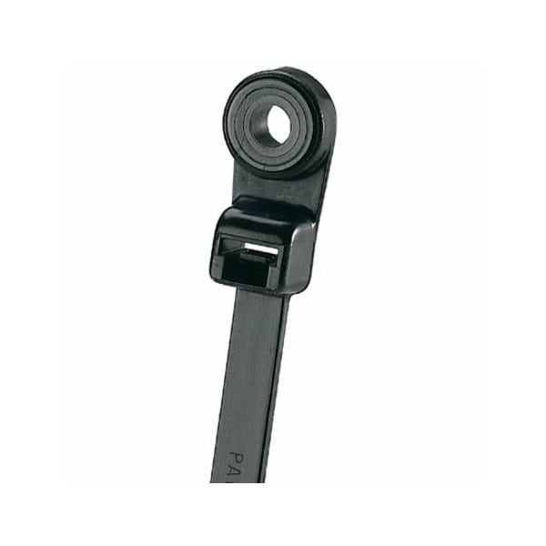 Panduit Cable Tie, 15-1/2 in L, 4 in Max Bundle Dia., Black, Nylon 6/6, 120 lb Strength, 250 PK - PLC4H-S25-TL0