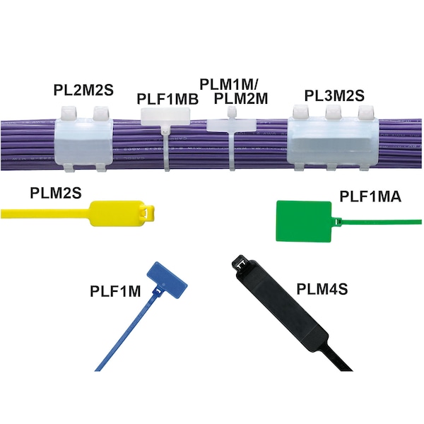 Panduit Cable Tie, 7-1/2 in L, 1-3/4 in Max Bundle Dia., Natural, Nylon 6/6, 50 lb Strength, 500 PK - PL3M2S-D