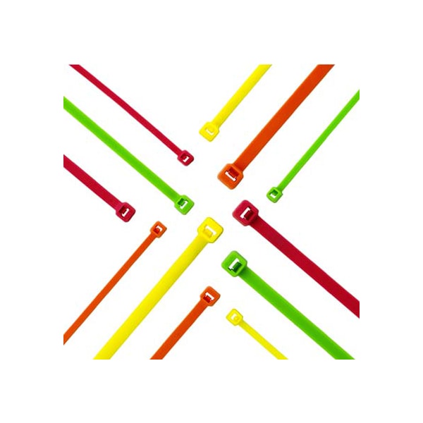 Panduit Cable Tie, 11-1/2 in L, 3 in Max Bundle Dia., Orange, Nylon 6/6, 50 lb Strength, 1000 PK - PLT3S-M53