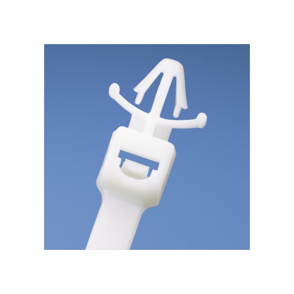 Panduit Cable Tie, 6 in L, 1-1/4 in Max Bundle Dia., Natural, Nylon 6/6, 40 lb Strength, 100 PK - PLWP1.5I-C