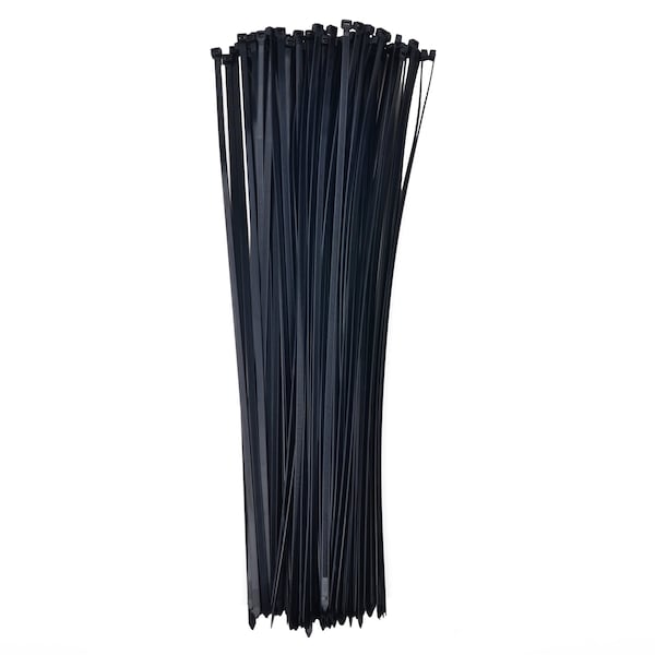 South Main Hardware Cable Tie, 24 in L, Black, Nylon, 120 lb Strength, 100 PK - 220226