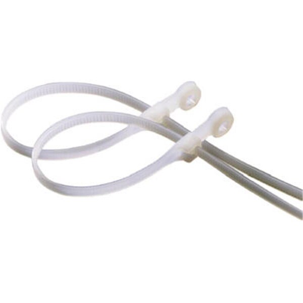 Acoustic Cable Tie, 8 in L, 1/4 in Max Bundle Dia., Black, Nylon, 50 lb Strength, 100 PK - AC581683