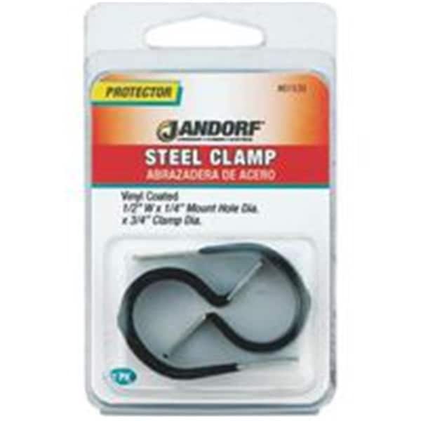 Jandorf Cable Clamp, Steel, 3/4 in Bundle Dia., Black - 3396017