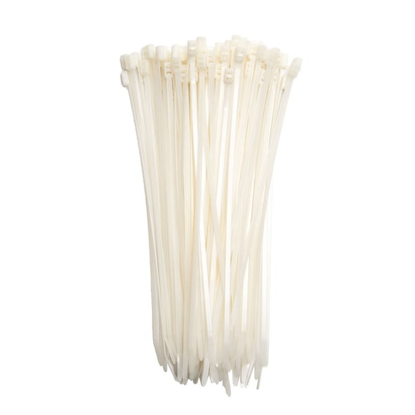 South Main Hardware Cable Tie, 12 in L, Natural, 50 lb Strength, 100 PK - 222064