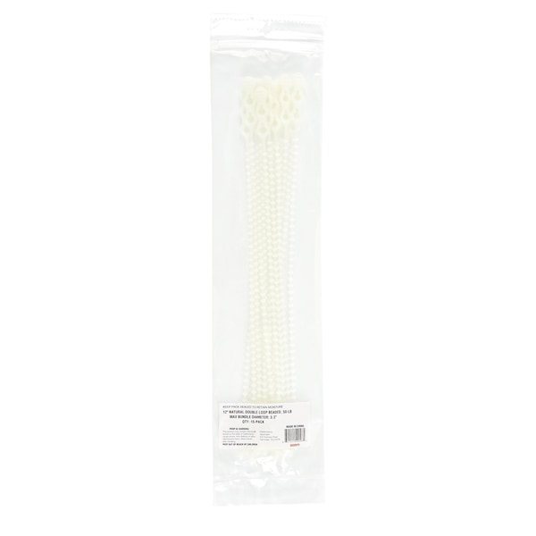 South Main Hardware Beadle Wrap, 12 in L, Natural, 50 lb Strength, 15 PK - 222075